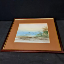 Aquarelle originale "Vole de canard" - Sélection Pierre Glémot - XXe