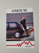 Brochure Renault Supercinq NRJ Année Modèle 1987