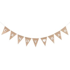 Candy Bar Burlap Flag Banner