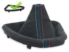 POUR BMW E90 E92 M3 SOUFFLET LEVIER DE VITESSE ALCANTARA NOIR FIL /M/ +CADRE