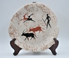 Assiette forme palette, décor