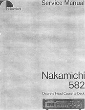 Service Manuel D'Instructions pour Nakamichi 582