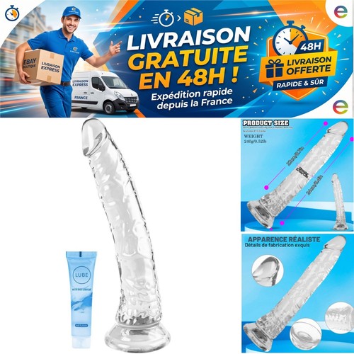 Gode réaliste silicone - silicone, avec