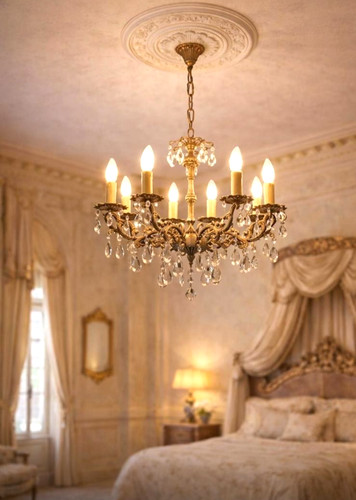 Imposant grand lustre feux - lustre, 8