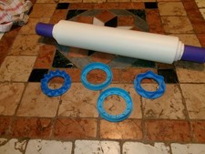 Tupperware Rouleau  A Pâtisserie Modulo Blanc Bleu Avec Decoupoirs