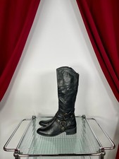 Miu Miu Black Lambskin Leather Biker Boots