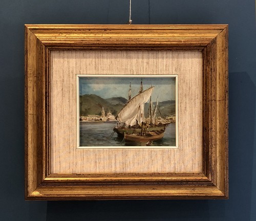 Tableau ancien marine - ancien, huile