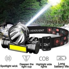 Lampe frontale LED étanche à lumière forte pour la pêche en extérieur