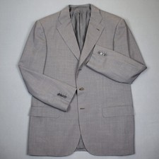 BRIONI mens jacket silk wool size IT 52 / L / Large grey blazer
