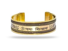 Bracelet en plaqué or Om namah shivaya Kada pour hommes