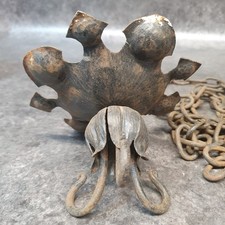 ancienne monture de lustre en fer forgé plafonnier + chaine ref AP202
