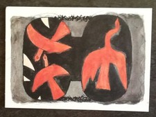 CP REPRO TABLEAU TROIS OISEAUX ROUGES PAR GEORGES BRAQUE - 5290