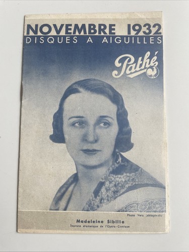 Pathé brochure disques - -,