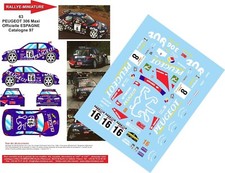 DECALS 1/18 REF 0063 PEUGEOT