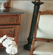 Colonne en marbre vert XIX ème siècle