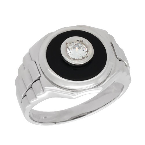 Bague solitaire argent - en,