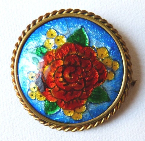 Broche émail limoges - en,