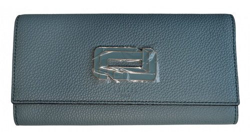 Portefeuille rabat cuir bleu - rabat,
