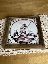 Dessous de Plat Faïence De Desvres 16x16 Cadre À Revoir 