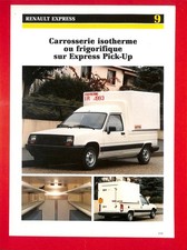 RENAULT EXPRESS / PICK-UP ISOTHERME / LAMBERET VONNAS ( 01 ) FICHE