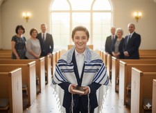Talit acrylique Bar mitzvah