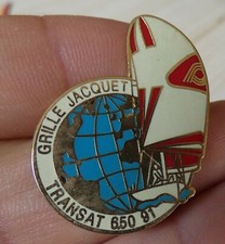 PIN'S SPORT VOILIER VOILE COURSE TRANSAT 91 GRILLE JACQUET  