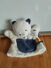 Doudou Chat marionnette blanc