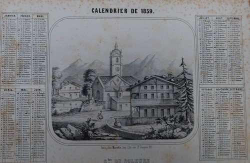 Calendrier almanach 1859 - calendrier,