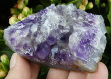 Druse Améthyste sur Agate 7.5x4.5cm Brésil minéral collection pierre reiki soin