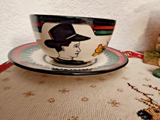 ancien ensemble déjeuner en faïence Henriot Quimper motif : breton