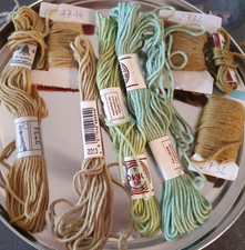 LOT fil de canevas coton  DMC, 2734 -2013 -2472 -2369 -2732