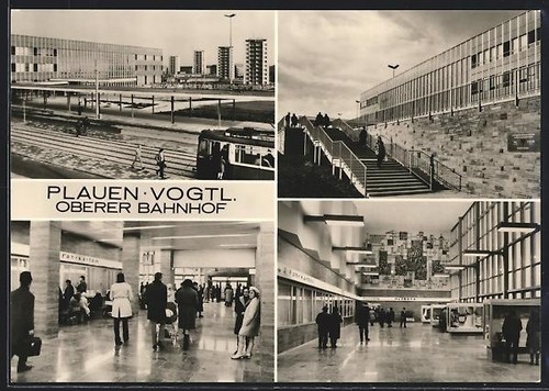 Carte postale plauen gare - postale, plauen,