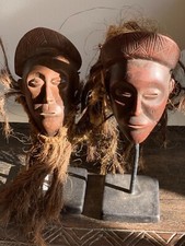 Art africain - 2 petits masques anciens - Congo RDC 