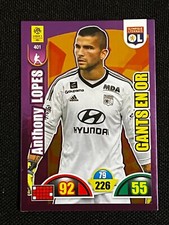 CARD PANINI ADRENALYN XL FOOT 2018/2019 GANTS EN OR ANTHONY LOPES LYON # 401
