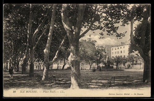 Cpa île rousse - rousse,, paoli