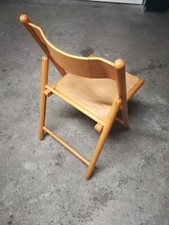 Chaise Pliante design Bois Clair Années 70 80 Vintage contreplaque no cannage