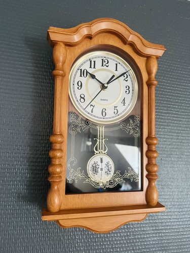 Horloge murale bois style - horloge, en