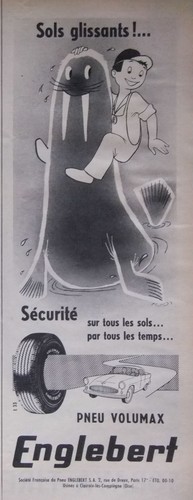 Publicité 1958 pneu volumax - publicitÉ,