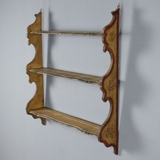 Buffet Ancien Bois Peint avec 3 Étagères Italie du XXe Siècle Original