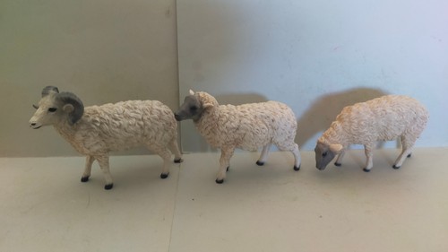 Santon bélier 2 moutons - bélier,
