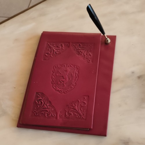 Sous main simili cuir rouge - simili,