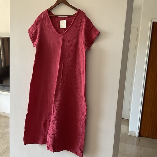 Robe fushia voile coton - robe,