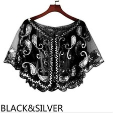 Femme Maille Sequin Cape