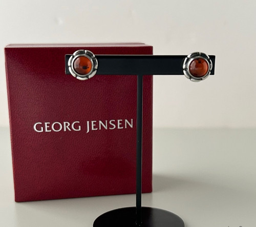 Boucles oreilles clous ambre - clous,