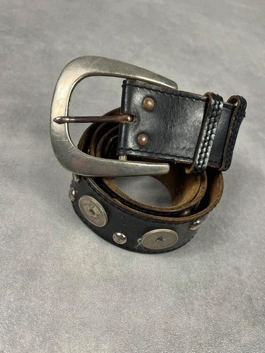 Ceinture cuir noir vintage