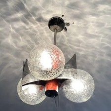 Lustre Space Age Verre Motif