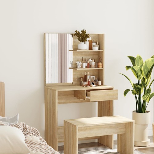 Coiffeuse avec miroir sonoma - coiffeuse,