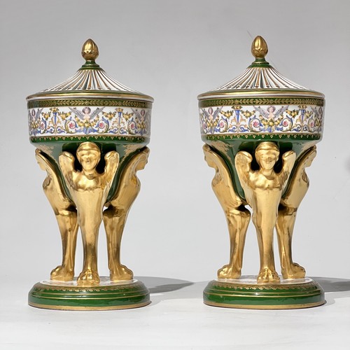 Pair 19th century sevres style - pair,