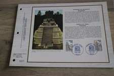 feuillet CEF 1986 premier 1er jour MOSQUEE BAGERHAT TEMPLE TIKAL COATANTIEC 842