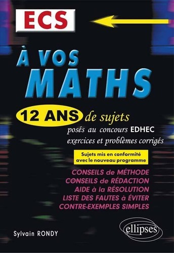 Vos maths ecs 12 ans - :, de